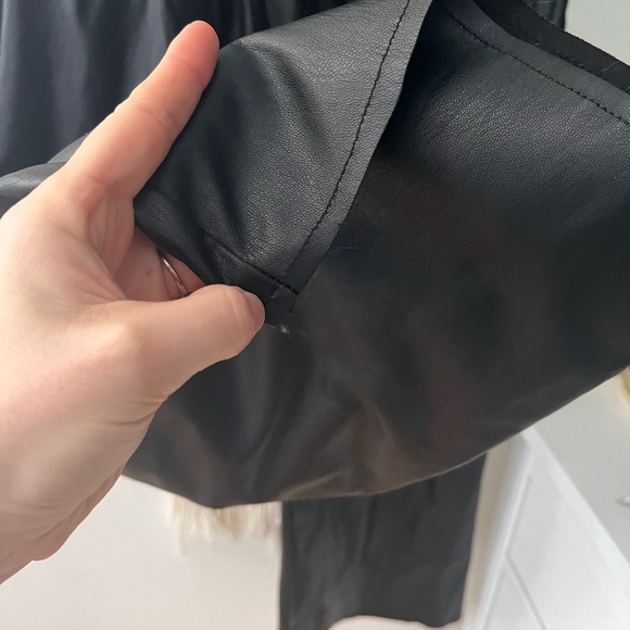 ASOS Faux leather wide leg pants - Picture 4 of 5